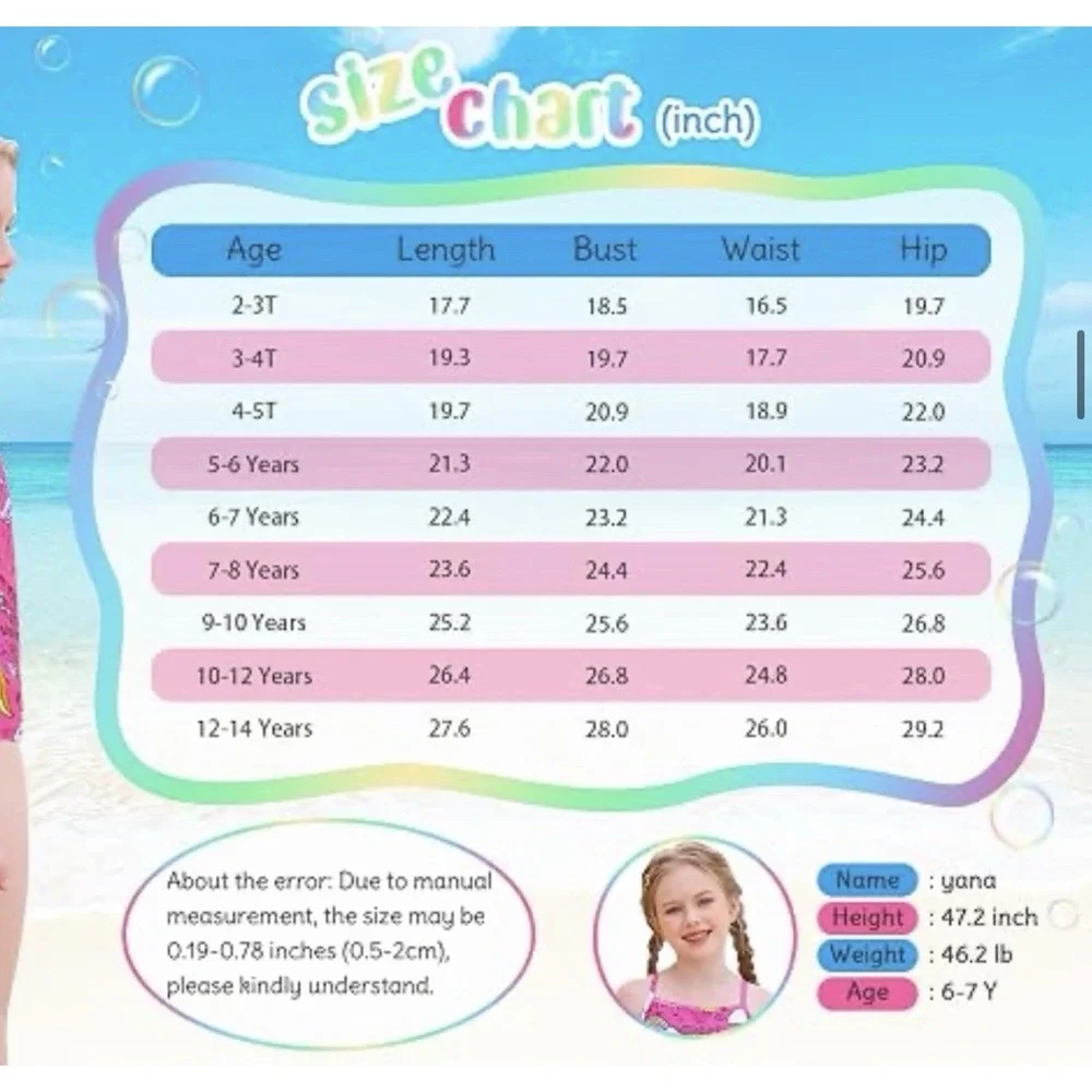Girls Swimsuit One Piece Bathing Suit Quick Dry Size  Size medium NWT